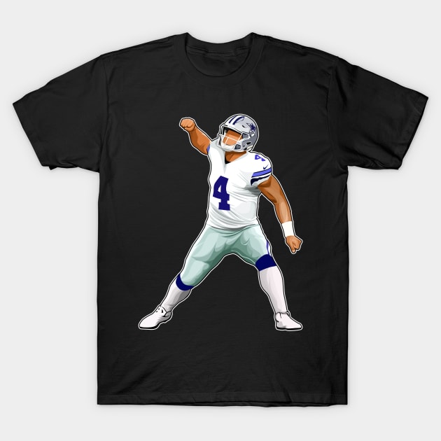 DakP#4 In Action T-Shirt by 40yards